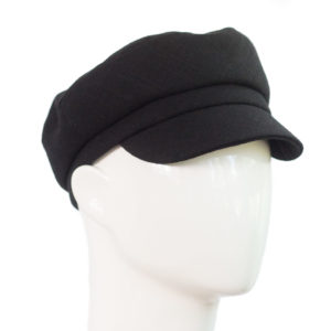 Musta kangaslakki "kippari" Helsinki Hat Factory